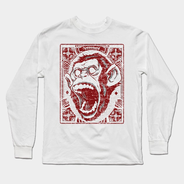 Monkey Art Long Sleeve T-Shirt by viSionDesign